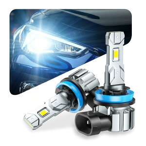 LED�w�b�h���C�g H11 �o���u �Ԍ��Ή� 28000LM 6000K �z���C�g ��̌^ �t�@�����X ���P�x �É� DC12V ���ɐ� �� �o�C�N�p 2�Z�b�g