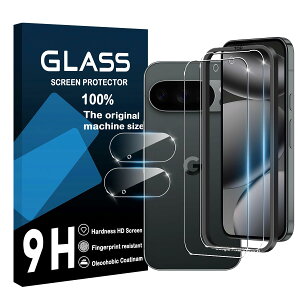 �X�}�z�t���ی�t�B���� Google Pixel 10 Pro XL�p �����K���X 2�� �����Y�ی�t�B���� 2���Z�b�g �K�C�h�g�t�� 9H�d�x �w��F�ؑΉ� �S�ʕی� �����ߗ� ��U�h�~ �ϏՌ� �w��h�~ �C�A�[�� ���E��