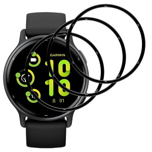 �X�}�[�g�E�H�b�`�p�ی�t�B���� 3���Z�b�g Garmin VivoActive 5�Ή� �t���ی�V�[�g 3D�Ȗ� �\�t�g�^�C�v PET������ �Y�f�@�� �ϏՌ� �����x ������ �w��h�~ �C�A�[��