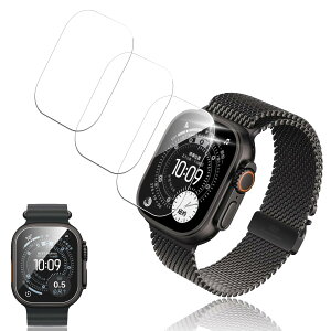 Apple Watch Ultra 3 2 1 �Ή� �K���X�t�B���� 3���Z�b�g �ی�t�B���� 9H �����ߗ� �����^ �S�ʕی� �ϏՌ� �����x�^�b�` ��U�h�~ �����z�� �C�A�Ȃ� �ȒP�\��t��