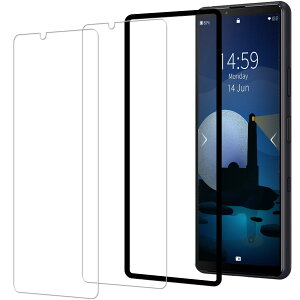 �K���X�t�B���� Xperia 10 III �����K���X �ی�t�B���� �t���ی� ��ʕی� 2���Z�b�g �K�C�h�g�t�� �����ߗ� �w��F�ؑΉ�