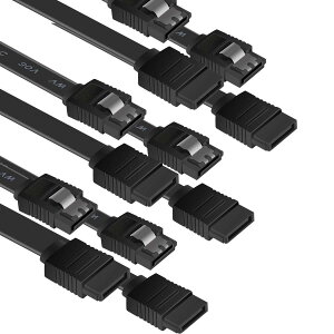 SATA�P�[�u�� �X�g���[�g�^ 45cm 6�{�Z�b�g 6Gbps ���b�`�t�� SATA3 HDD SSD ���ݗp �u���b�N �z�� �ڑ��p�[�c