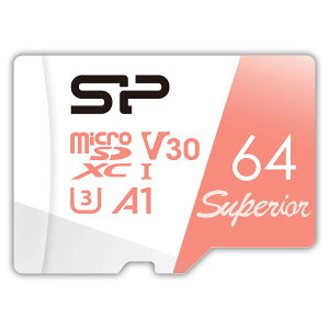 microSD�J�[�h 64GB UHS-1 U3 class10 4K�Ή� �����]�� 3D Nand�̗p �X�C�b�`����m�F�� �������[�J�[�h