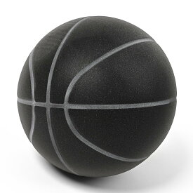 バスケットボール 7号 室内用 静音 練習用 ボール ウレタンフォーム スポンジ製 ブラック スポーツ トレーニング 屋内 騒音対策