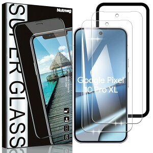 �K���X�t�B���� 2���Z�b�g Pixel 10 Pro XL �p �ی�t�B���� �����K���X �d�x9H �����ߗ� ������ �C�A�Ȃ� �\��t���ȒP ������ �ϏՌ� �����x�^�b�` ��U�h�~ �w��h�~ �K�C�h�g�t��