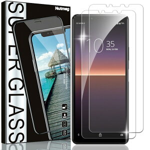 �X�}�[�g�t�H���ی�t�B���� Xperia 10 II 2���Z�b�g �����K���X 9H �����ߗ� ������ �C�A�h�~ ������ �ϏՌ� �����x ��U�h�~ �w��h�~