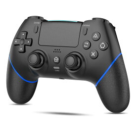 ゲームコントローラー 無線 ワイヤレス 1000mAh大容量バッテリー 背面ボタン マクロ機能 連射機能 6軸ジャイロセンサー 高耐久ボタン イヤホンジャック対応 PC対応 ブラック ブルー