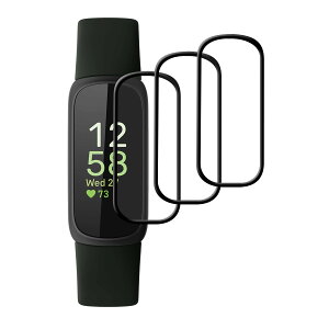 �ی�t�B���� Fitbit Inspire 3�p 3���Z�b�g 3D�Ȗ� ��ʕی�V�[�g �t���ی�t�B���� PET������ �Y�f�@�� �ϏՌ� ���� �C�A�[�� �����x ���� �w��h�~