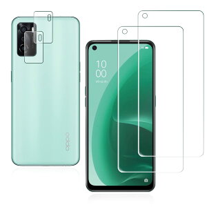 �X�}�z��ʕی�t�B���� �J���������Y�J�o�[ 4���Z�b�g OPPO A55s�Ή� �����K���X �S�ʕی� �ϏՌ� �ɔ� �w��h�~ �C�A�[��