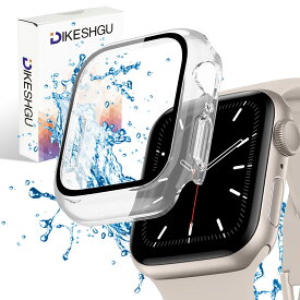 アップルウォッチ用防水ケース 41mm クリア 保護カバー ガラスフィルム 一体型 PC素材 高感度タッチ アクセサリー スマートウォッチ用 画面保護