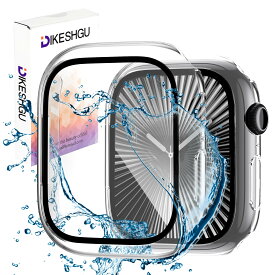 スマートウォッチ用 防水ケース 45mm 保護カバー ガラスフィルム 一体型 PC素材 高透過率 高感度 タッチ感良好 クリア 透明 アクセサリー