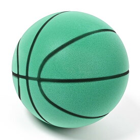 バスケットボール 3号 室内用 静音 ボール 子供用 スポーツ玩具 ウレタンフォーム スポンジ製 グリーン 軽量 練習用