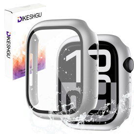 スマートウォッチケース 保護カバー 46mm ガラスフィルム一体型 PC素材 全面保護 耐衝撃 高透過率 指紋防止 傷防止 シルバー