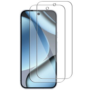 �t���ی�t�B���� Google Pixel 10 Pro�p �K���X�t�B���� 2���Z�b�g �d�x9H ��U�h�~ �Ռ��z�� �w��h�~ �C�A�[�� �ȒP�\��t��