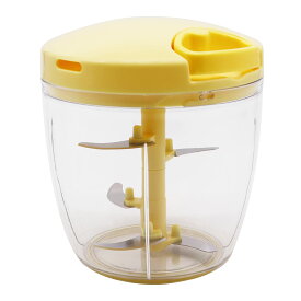 みじん切り器 900ml 食洗機対応 強化版 ぶんぶんチョッパー 容器 ふた 洗える 調理器具 離乳食 下ごしらえ キッチン用品 イエロー