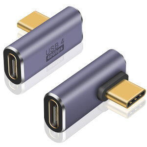 USB Type-C �ϊ��A�_�v�^ L���^ 2�Z�b�g 40Gbps �����]�� 100W 5A �}���[�d 8K 60Hz �f���o�� �I�X ���X �����R�l�N�^