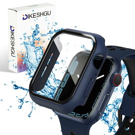 腕時計保護ケース 40mm ブルー スマートウォッチ カバー ガラスフィルム 一体型 PC素材 耐衝撃 高透過率 指紋防止 傷防止 全面保護 装着簡単