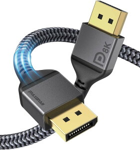DisplayPort �P�[�u�� 0.5m 8K 60Hz 4K 144Hz �����`�� �i�C�����҂� �A���~���� �����b�L�v���O PC �Q�[�~���O���j�^�[ �e���r �v���W�F�N�^�[�Ή� �O���[