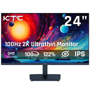 PC���j�^�[ 24�C���` QHD 100Hz IPS 2K 1300:1 �u���[���C�g�J�b�g sRGB 122% HDMI2.0 �f�B�X�v���C�|�[�g �I�t�B�X���[�N�p