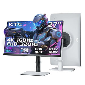 �Q�[�~���O���j�^�[ 27�C���` 4K UHD 160Hz FHD 320Hz ����IPS�p�l�� HDR400 �A�_�v�e�B�u���� 90W Type-C HDMI2.1 DP1.4 �������� VESA KVM�Ή� PC���j�^�[