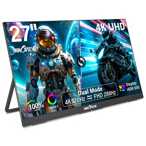 �Q�[�~���O���j�^�[ 27�C���` 4K 120Hz �f���A�����[�h FHD 288Hz ����� IPS�p�l�� HDR500 sRGB 100% �R���g���X�g�� 1500:1 HDMI 2.1 USB 3.1 DP 1.4 PS5 Switch�Ή�
