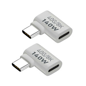 USB-C �A�_�v�^�[ L�^ 2�Z�b�g �ϊ��R�l�N�^ 40Gbps�����]�� PD140W�}���[�d 8K 60Hz �f���o�� �f���h�~ �X�}�z �m�[�gPC �Q�[���@�Ή� �^�C�vC �ϊ��A�_�v�^