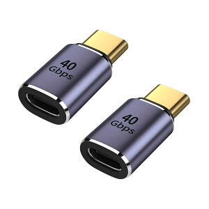 USB-C�A�_�v�^�[ �ϊ��R�l�N�^ 2�Z�b�g L�^ 90�x 40Gbps�����]�� PD100W�}���[�d 8K 60Hz�f���o�� �f���h�~ �X�}�z �m�[�gPC �Ή� �^�C�vC �ϊ��v���O
