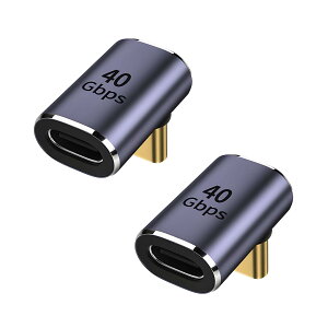 USB-C�A�_�v�^�[ �ϊ��R�l�N�^ L�^ 2�Z�b�g 40Gbps�����]�� PD100W�}���[�d 8K 60Hz�f���o�� �f���h�~ �^�C�vC �ϊ��A�_�v�^ �X�}�z �m�[�gPC �Ή�