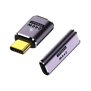USB-C �ϊ��A�_�v�^ 2�Z�b�g �X�g���[�g L���^ 90�x �^�C�vC �����R�l�N�^ �����f�[�^�]�� 40Gbps PD 240W �}���[�d �f���o�� 8K 4K�Ή� ���^ �R���p�N�g