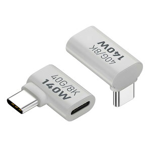 USB-C �ϊ��A�_�v�^�[ L�^ 2�Z�b�g 40Gbps �����]�� 140W �}���[�d 8K 60Hz �f���o�� �^�C�vC �R�l�N�^ �f���h�~ �X�}�z �m�[�gPC �Q�[���@�Ή�
