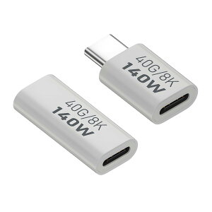 USB-C �A�_�v�^�[ 2�Z�b�g �ϊ��R�l�N�^ 40Gbps�����]�� PD140W�}���[�d 8K 60Hz�f���o�� L�^ �f���h�~ �X�}�z �m�[�gPC �Q�[���@�Ή� �^�C�vC �ϊ��A�_�v�^ 2�g