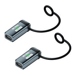 Type-C �ϊ��A�_�v�^�[ 80Gbps PD240W �}���[�d 8K60Hz L���^ �I�X ���X 2�Z�b�g �X�g���b�v�t �f���o�� �����f�[�^�]�� ���p�R�l�N�^