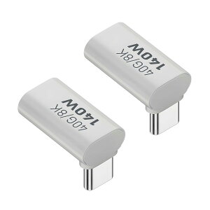 USB-C�A�_�v�^�[ �ϊ��R�l�N�^ 2�Z�b�g L�^ 90�x 40Gbps�����]�� PD140W�}���[�d 8K 60Hz�f���o�� �f���h�~ �X�}�z �m�[�gPC �Ή� �^�C�vC �ϊ��A�_�v�^