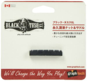 GRAPH TECH PT-6000-00 BLACK TUSQ XL JUMBO 6 STRING SLOTTED NUT �i�b�g