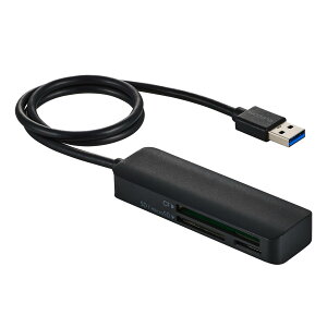 �J�[�h���[�_�[ USB-A 3-in-1 5Gbps UHS-I �P�[�u����50cm SDXC SDHC SD microSDXC microSDHC microSD �R���p�N�g�t���b�V���Ή� �u���b�N