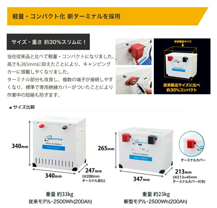 楽天市場】オンリースタイル リン酸鉄リチウムイオンバッテリー5000Wh 