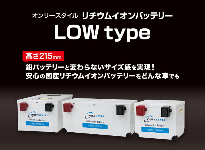 楽天市場】オンリースタイル リン酸鉄リチウムイオンバッテリー LOW 