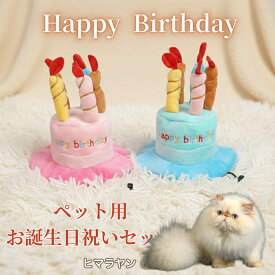 【最大40%OFFクーポン配布中】 犬 猫 誕生日 バースデー 帽子 ハット ケーキデザイン ペット用 かぶりもの パーティー 仮装 コスプレ インスタ映え おしゃれ 小型犬 中型犬 猫用 オールシーズン ペット服 ヒマラヤン ヒマラヤンキャット Himalayan