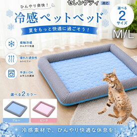 【最大40%OFFクーポン配布中】 セレンゲティ Serengeti Cat 夏用 冷感 犬 猫 ひんやりベッド M L サイズ 接触冷感 通気性 蒸れない クールマット クッション付き 暑さ対策 熱中症対策 室内用 お昼寝 サマーベッド
