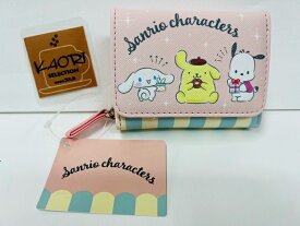 サンリオ サンリオキャラクターズ ミニ財布 三つ折り 財布 コンパクト ウォレット SANRIO 小銭入れ コインケース【31858】