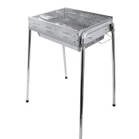 尾上製作所(ONOE) BBQコンロ CR-S ステンレス 3WAY 高さ調整可能 網スライド式 炭受け取り外し可能 薄型収納