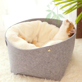 猫ベッド フェルトラウンドベッド キャットハウス 犬 ベッド ペット用品 猫ソファー ふわふわ 2way オールシーズン用