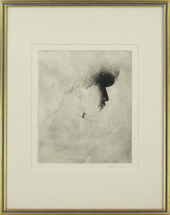 楽天市場】明山應義 「横顔の女」 銅版画 : 小野画廊