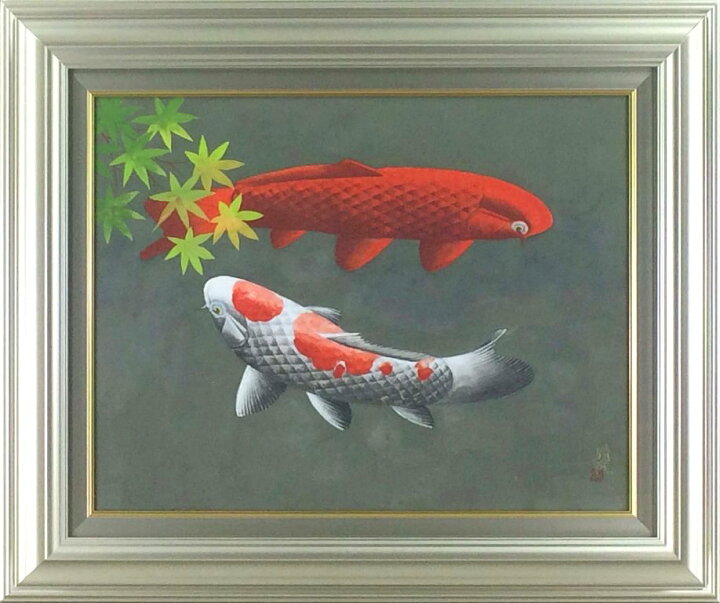 楽天市場】五十嵐晴徳 「游」 日本画10号 : 小野画廊