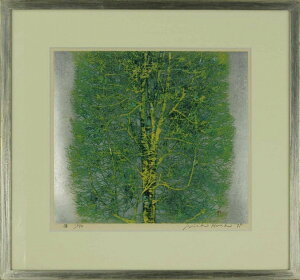 星 襄一 「銀」 木版