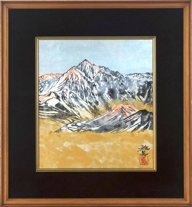 楽天市場】小谷津雅美 「早暁の譜」 日本画色紙 : 小野画廊