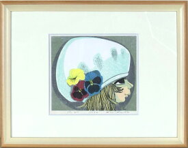 池田修三　「パンジー」　木版