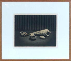 野田弘志　「貝のある静物」　リトグラフ