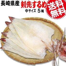 剣先するめ 国産 するめいか いか ギフト 中サイズ 5枚1束《長崎県産》送料無料 TV ぐるナイ で紹介！ゴチ ナイナイ 剣先するめいか 極上 今は幻となった《国内産》剣先するめイカ ダイエット 高級 珍味