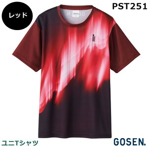 2025年 ゴーセン ユニTシャツ PST251 男女兼用 プラクティスTシャツ(1商品のみネコポス発送可能)テニス、ソフトテニス、バドミントンTシャツ 半袖